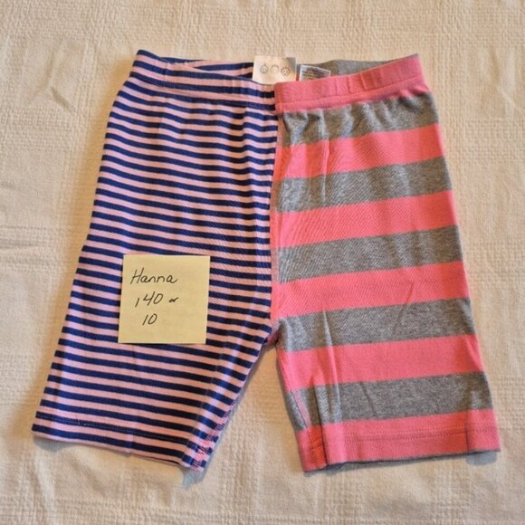 Hanna Andersson girls size size 140 or 10 pajama pants 2 size stripes vguc - Picture 1 of 3